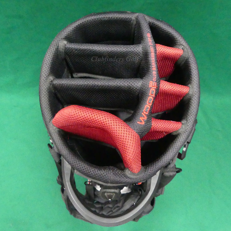 Ogio 2014 Ozone Gray/Red/Black 8-Way Golf Stand Bag w/ Raincover
