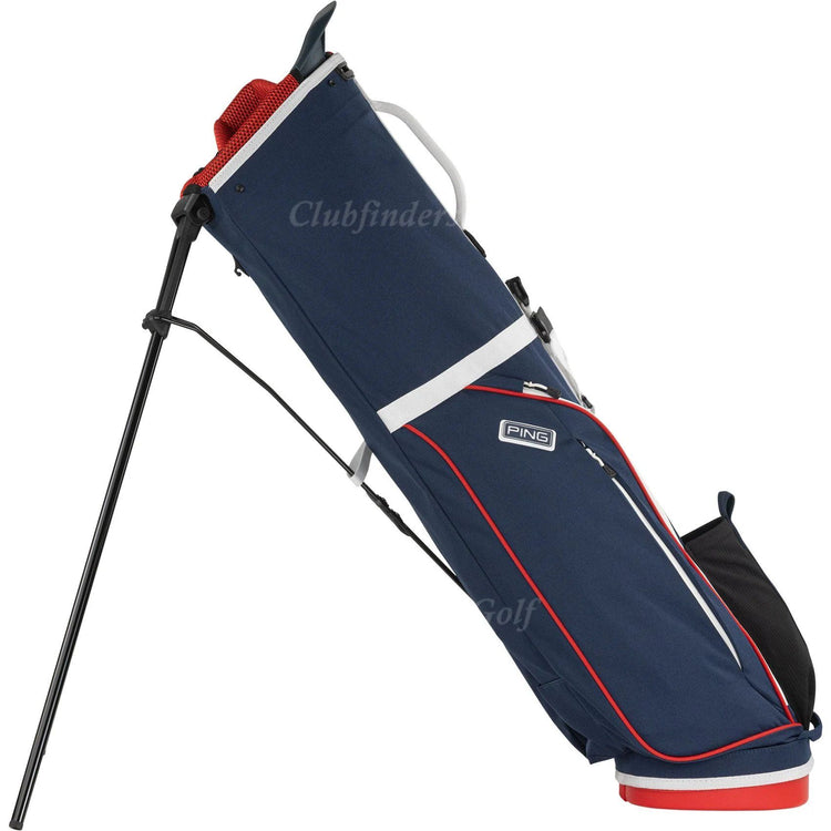 NEW Ping Moonlander Navy/Red/White 4-Way Golf Stand Bag w/ Raincover