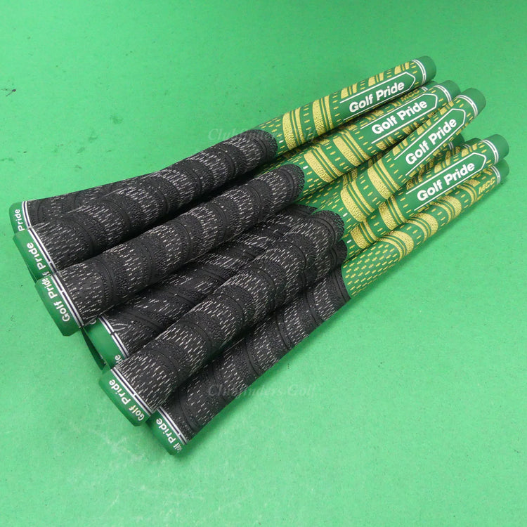 NEW Golf Pride MCC Green-Gold Midsize 60R Round Iron/Wood Grips LOT OF 12