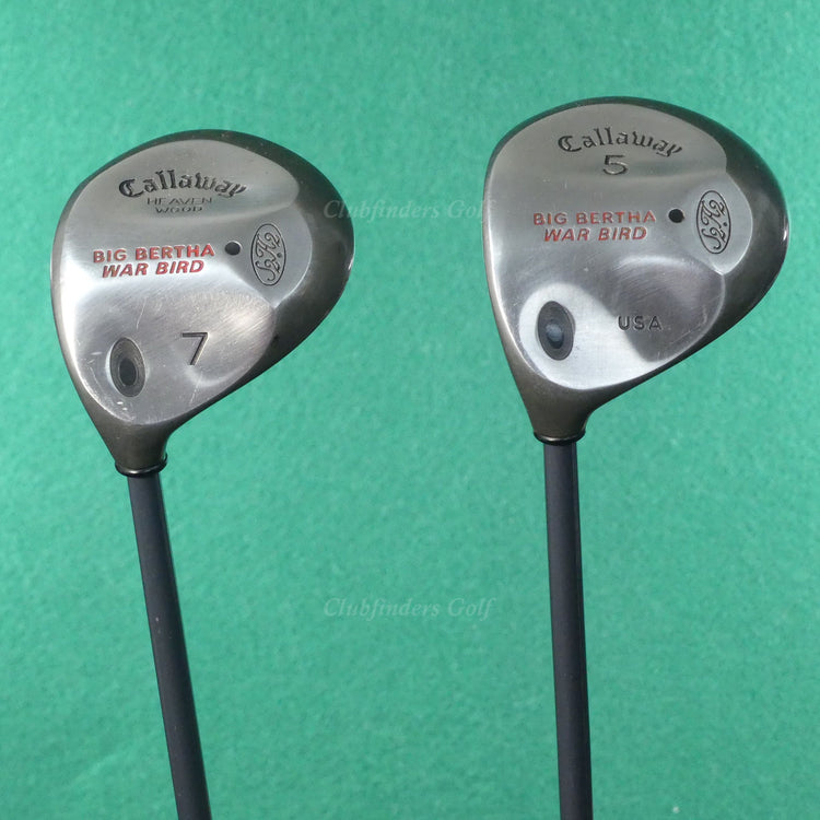 LH Callaway Big Bertha Warbird 5 & 7 Heaven Wood Graphite Regular SET OF 2