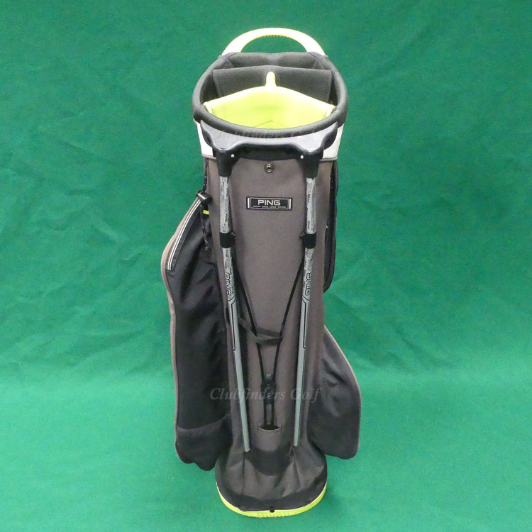 Ping E2 White/Grey/Neon Green 4-Way Golf Stand Bag w/ Raincover
