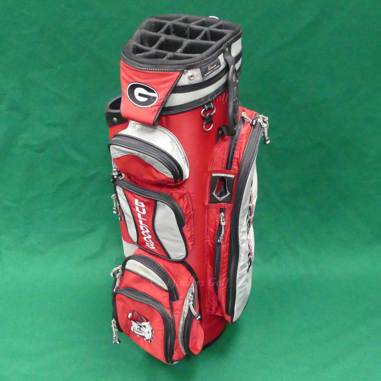Datrek Georgia Bulldogs Black/Red/Silver 14-Way Golf Cart Bag *READ*