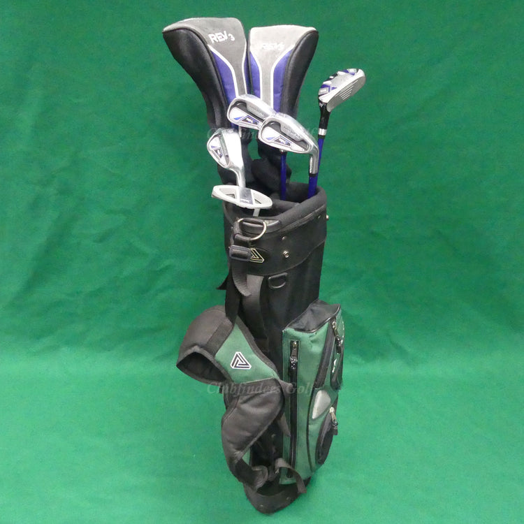 JUNIOR Maxfli REV 3 7-Piece Complete Golf Club Set w/ La Jolla Stand Bag