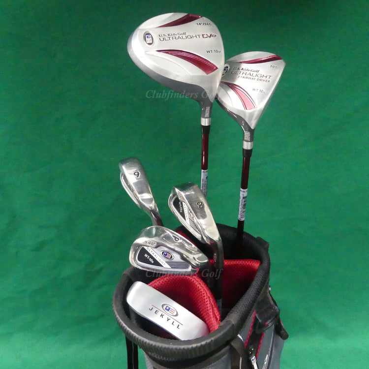 JUNIOR US Kids Ultralight WT-60u 6-Piece Complete Golf Club Set w/ Stand Bag