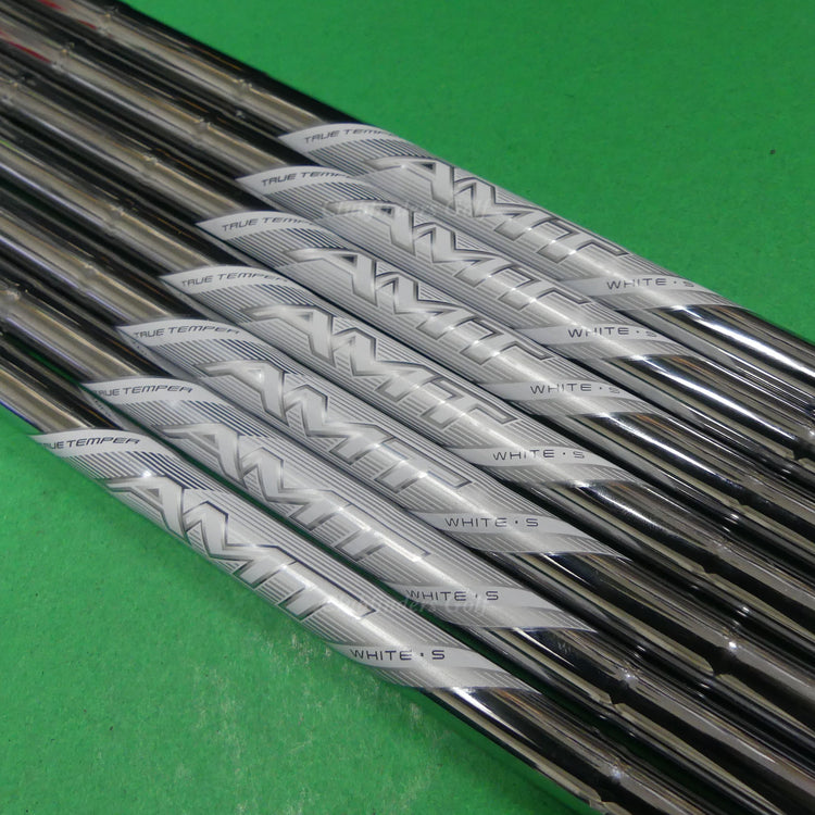 True Temper AMT White G2 .355 Stiff Pulled Steel Iron Shafts SET OF 7
