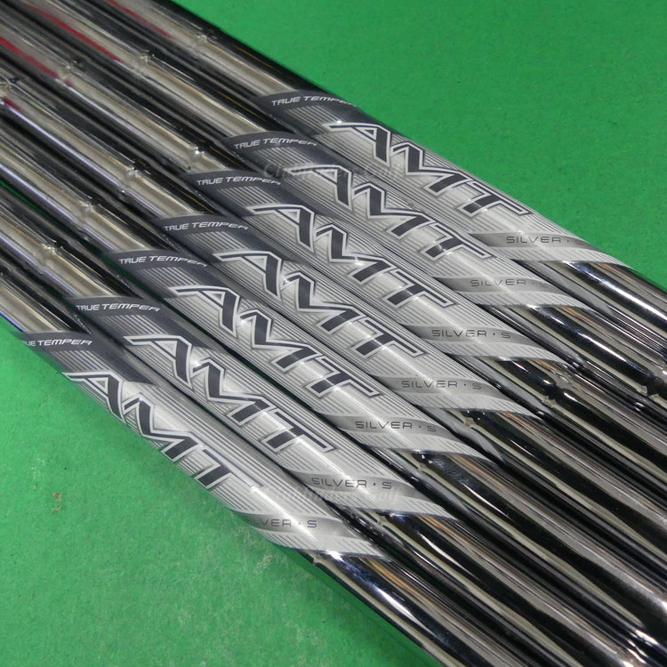 True Temper AMT Silver G2 .355 Stiff Pulled Steel Iron Shafts SET OF 7