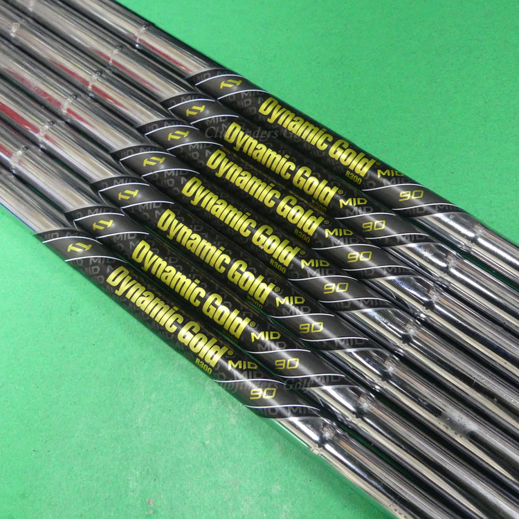 True Temper Dynamic Gold Mid 90 R300 .370 Regular Pulled Iron Shafts SET OF 7
