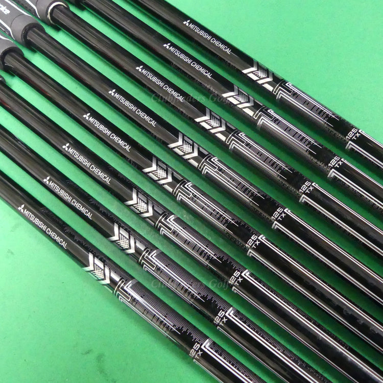 Mitsubishi Chemical MMT 125 .355 TX Stiff Pulled Graphite Iron Shafts SET OF 8
