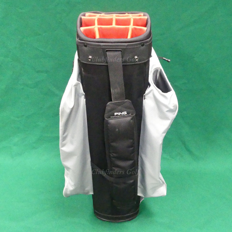 Ping 2019 Traverse Grey/Black/Red/White 14-Way Golf Cart Bag w/ Raincover