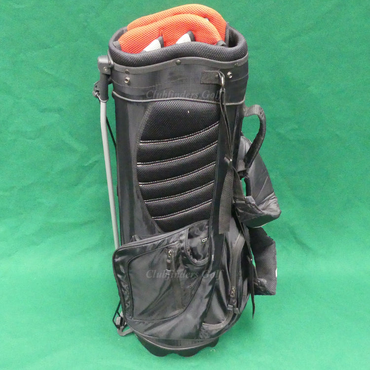 Ergonomix Black/Red/Grey 10-Way Golf Stand Bag w/ Raincover