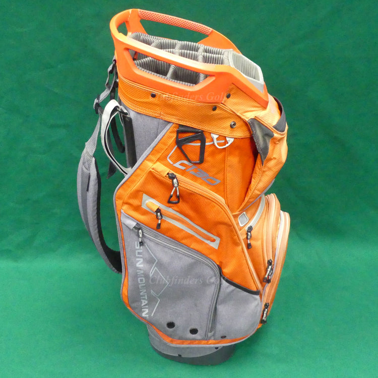 Sun Mountain 2022 C-130 Inferno/Carbon 14-Way Golf Cart Bag w/ Raincover