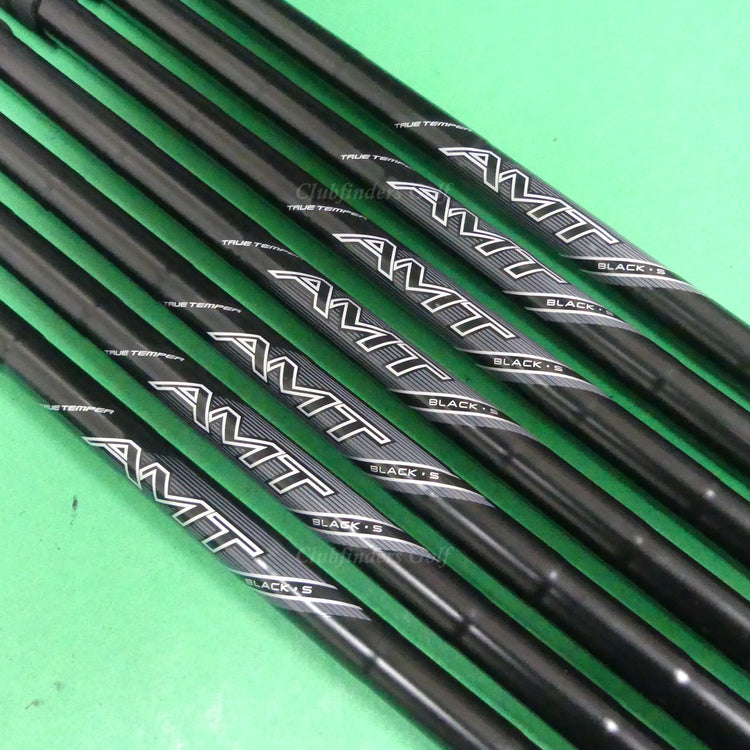 True Temper AMT Black G2 Black Onyx .355 Stiff Pulled Steel Iron Shafts SET OF 7