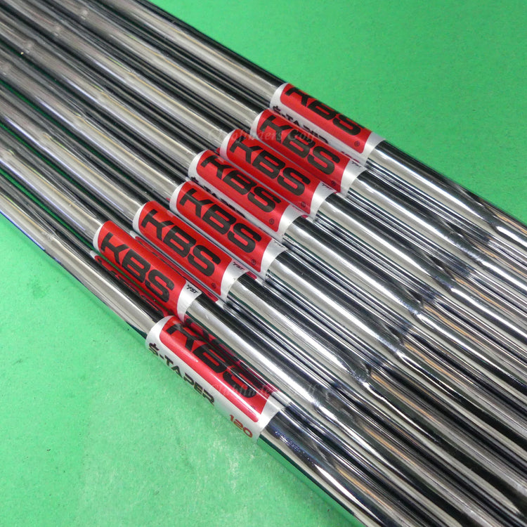 KBS $-Taper 120 Chrome .355 Stiff Pulled Steel Iron Shafts SET OF 8