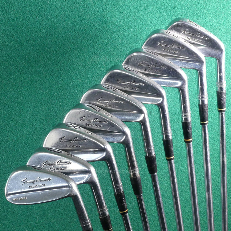 VINTAGE PGA Tommy Armour Silver Scot 986 Tour 2-PW Iron Set Steel Stiff *READ*