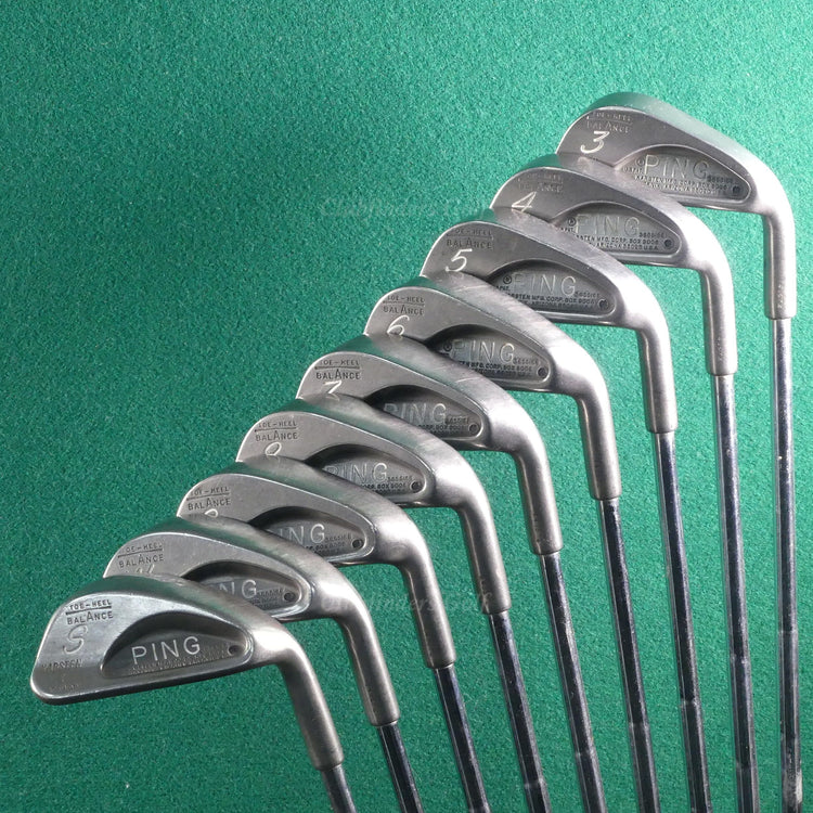 VINTAGE Ping Karsten I Black Dot 3-PW, SW Iron Set Factory Steel Stiff