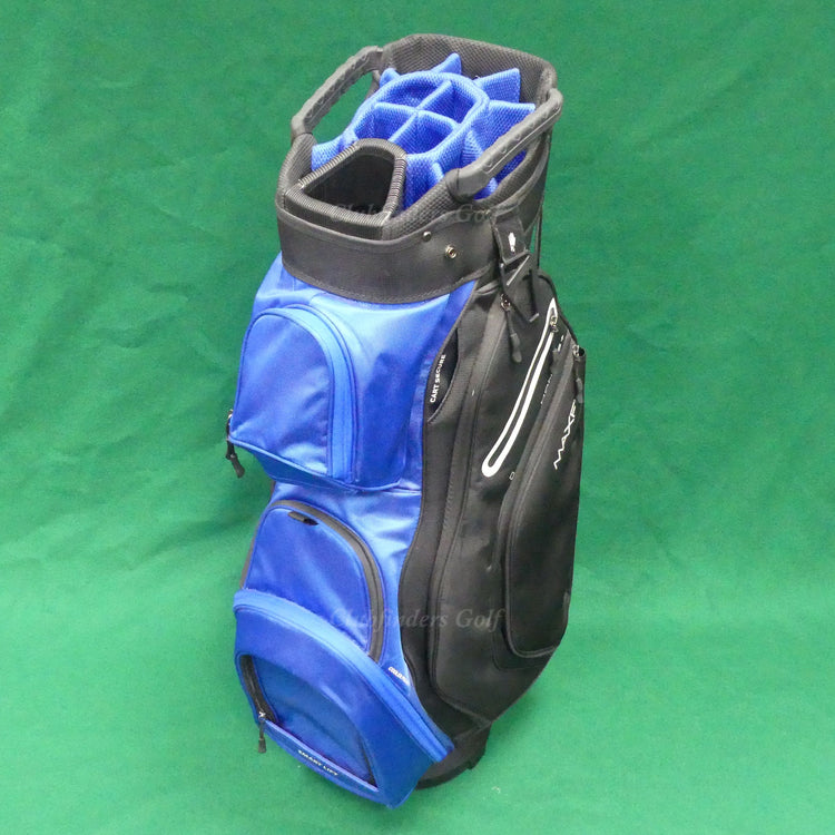 Maxfli Honors+ Black/Blue 14-Way Golf Cart Bag w/ Raincover