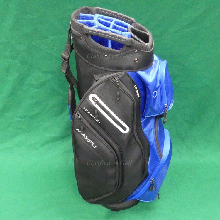 Maxfli Honors+ Black/Blue 14-Way Golf Cart Bag w/ Raincover