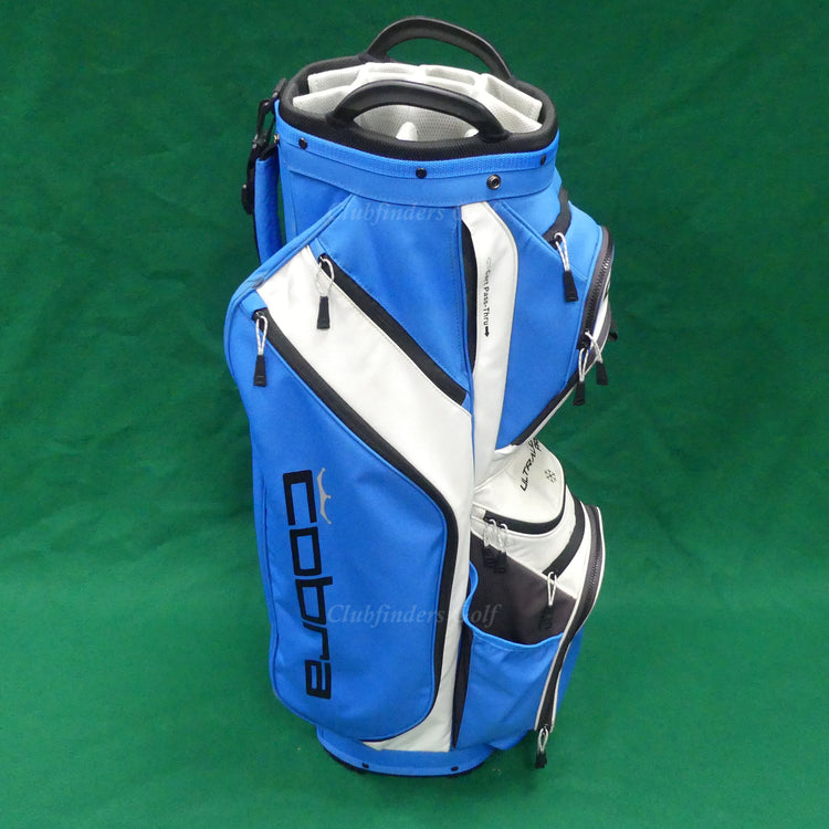 Cobra Golf Ultralight Pro Blue/White/Black 14-Way Golf Cart Bag w/ Raincover
