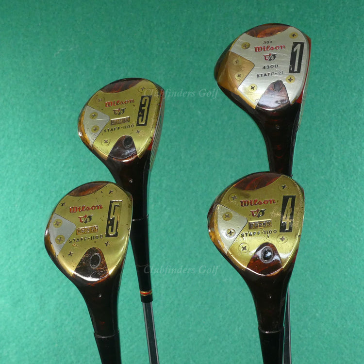 Wilson Staff-21 Tour Block 4300 1 & 1100 3, 4 & 5 Woods w/ HC SET OF 4 *READ*