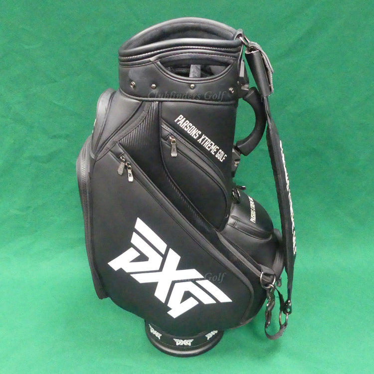 PXG 2020 Tour 9.5" Black/White 6-Way Golf Staff Bag w/ Raincover