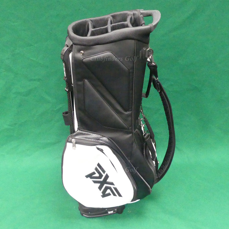 PXG Hybrid Black / White 6-Way Golf Stand Bag w/ Raincover