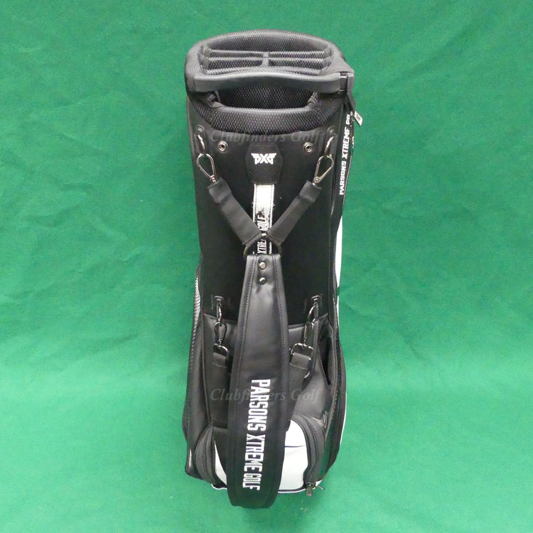 PXG Hybrid Black / White 6-Way Golf Stand Bag w/ Raincover