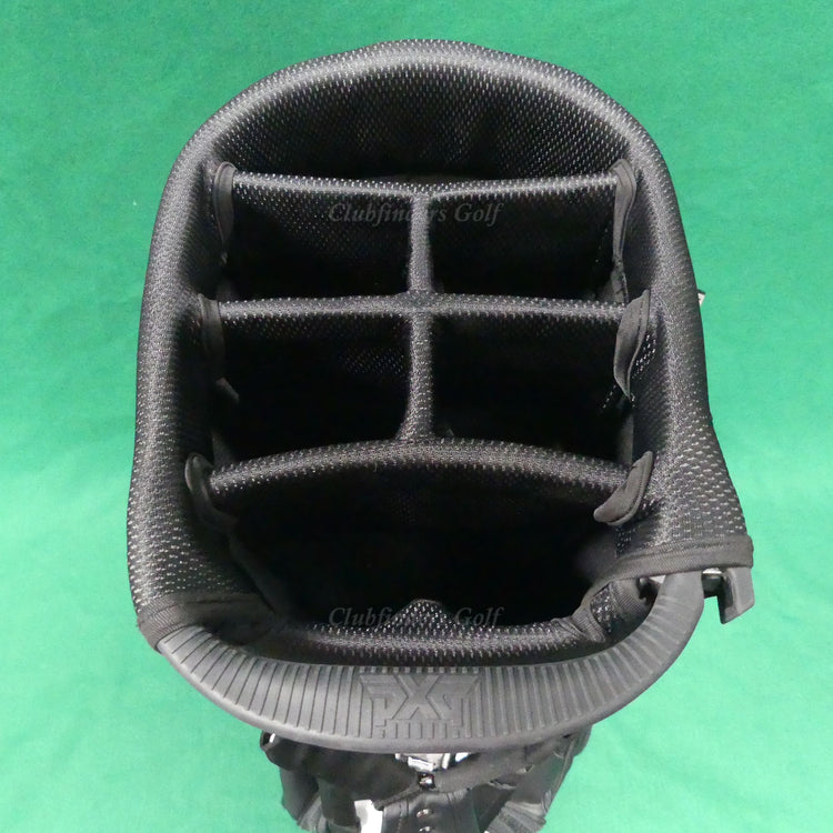 PXG Hybrid Black / White 6-Way Golf Stand Bag w/ Raincover