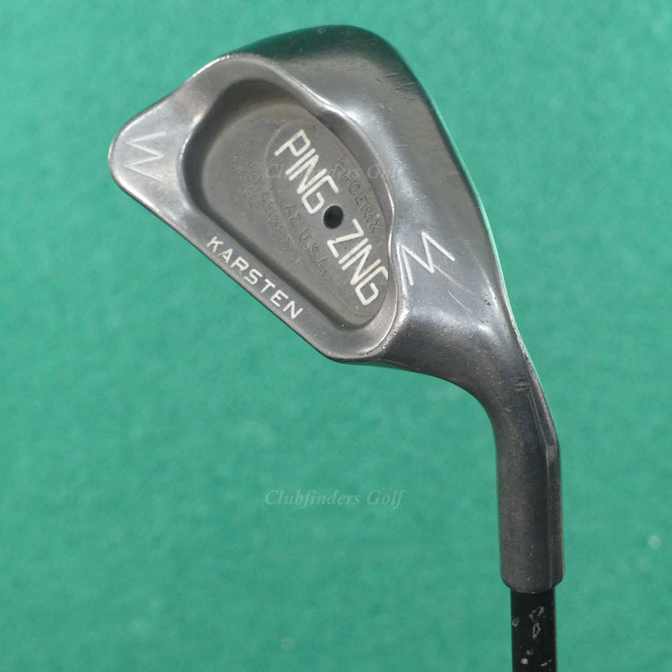 Ping Zing Stainless Black Dot PW Pitching Wedge Karsten 201 Graphite Stiff