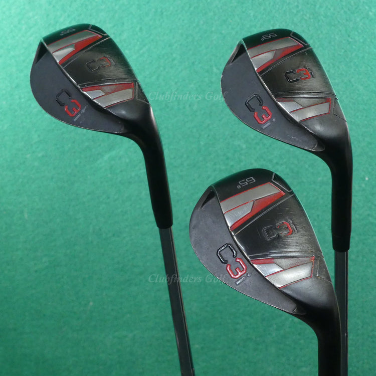C3i Glide Sole 55° Sand, 59° Lob & 65° Flop Wedges Factory Steel SET OF 3