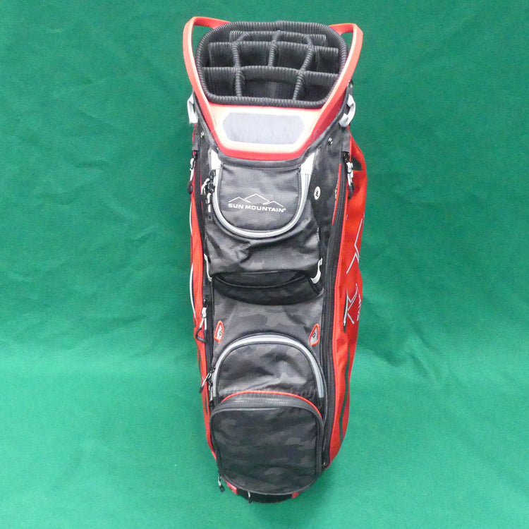 Sun Mountain Maverick Red/Black/Grey 14-Way Golf Cart Bag (No Raincover)