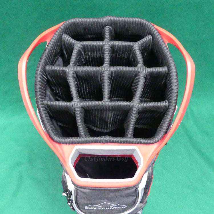 Sun Mountain Maverick Red/Black/Grey 14-Way Golf Cart Bag (No Raincover)