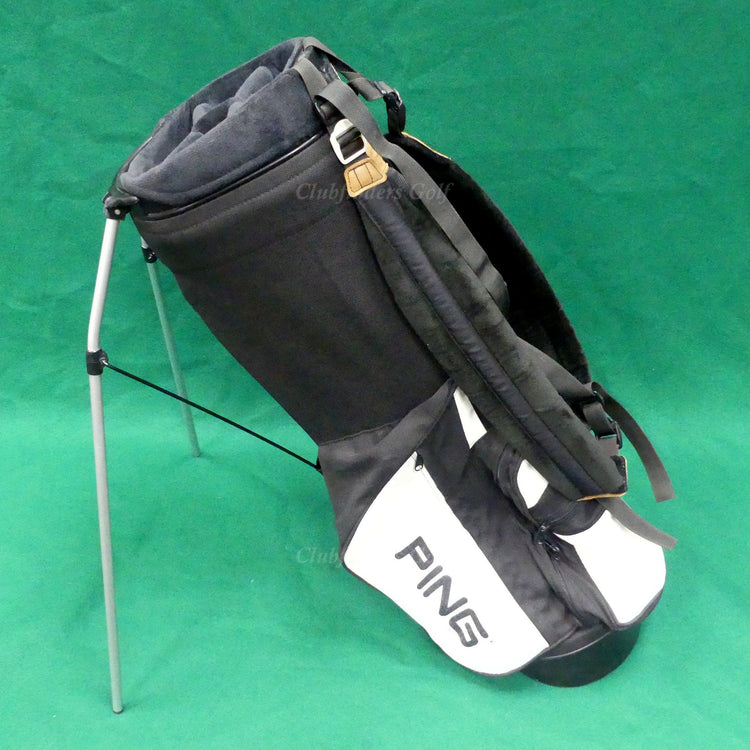 VINTAGE Ping Hoofer Black/White 4-Way Golf Stand Bag (No Raincover)