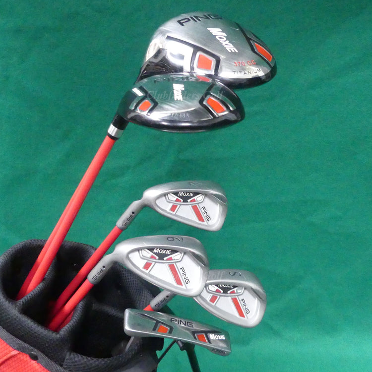 LH JUNIOR Ping Moxie 6-Piece Complete Club Set w/ Stand Bag *READ*
