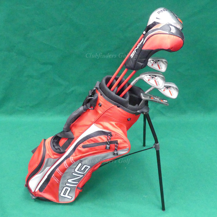 LH JUNIOR Ping Moxie 6-Piece Complete Club Set w/ Stand Bag *READ*