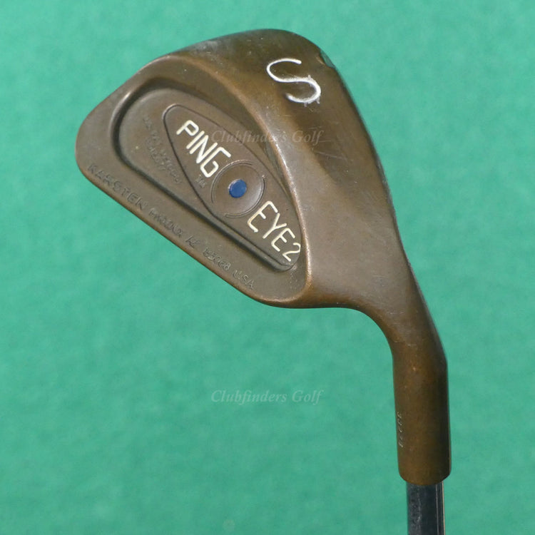 Ping Eye 2 BeCu Copper Blue Dot SW Sand Wedge Stepped Steel Stiff *READ*