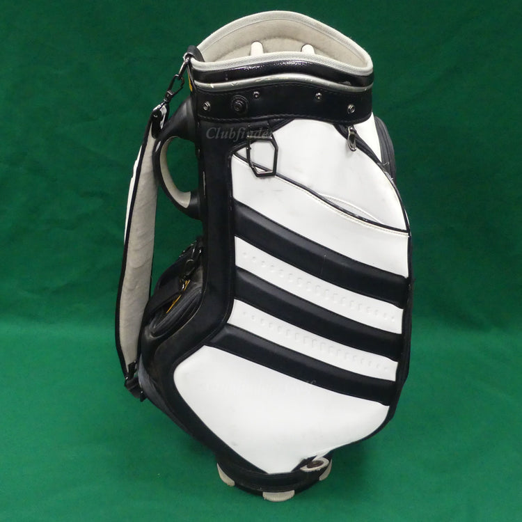 Adidas AG Tour 6-Way 10.5" OD White/Black Golf Staff Bag w/ Raincover *READ*