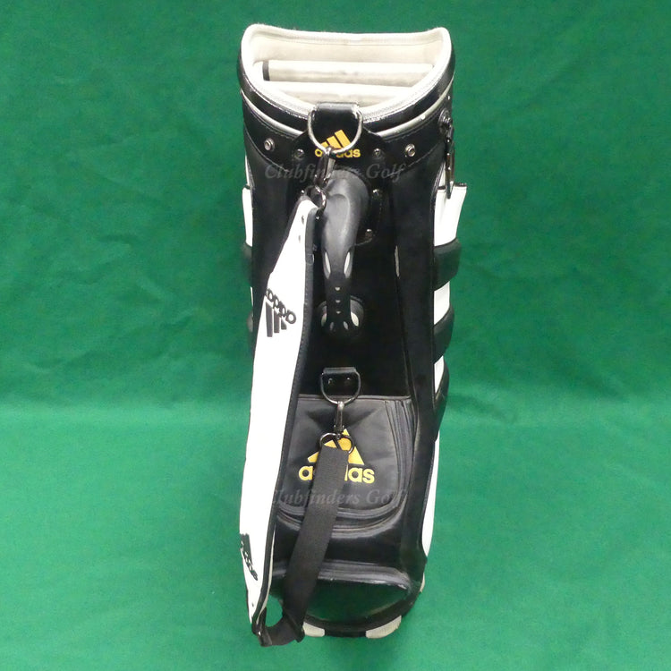 Adidas AG Tour 6-Way 10.5" OD White/Black Golf Staff Bag w/ Raincover *READ*