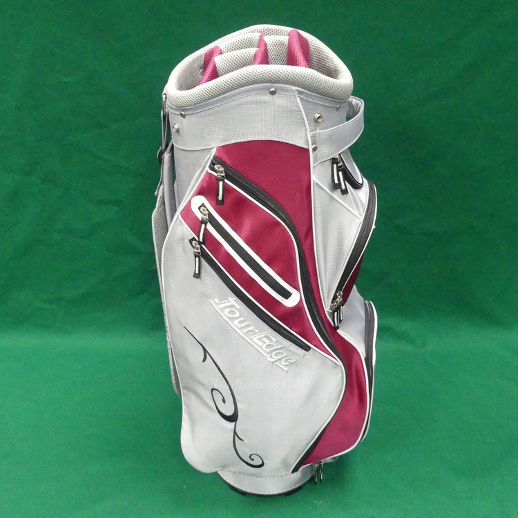 Tour Edge Moda Silk Grey/Maroon 7-Way Golf Cart Bag w/ Raincover