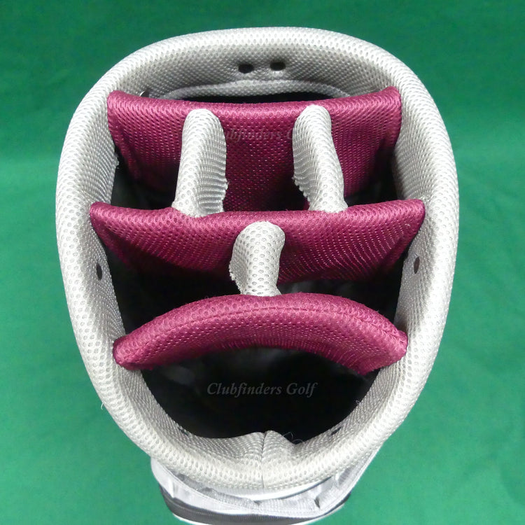 Tour Edge Moda Silk Grey/Maroon 7-Way Golf Cart Bag w/ Raincover