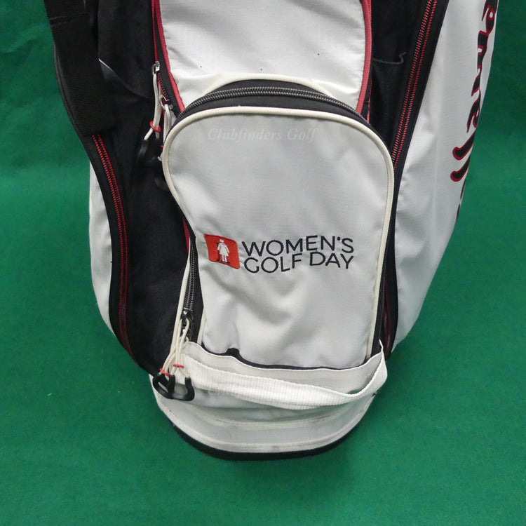 Callaway Fairway 14 White/Black/Red 14-Way Golf Stand Bag w/ Raincover *READ*