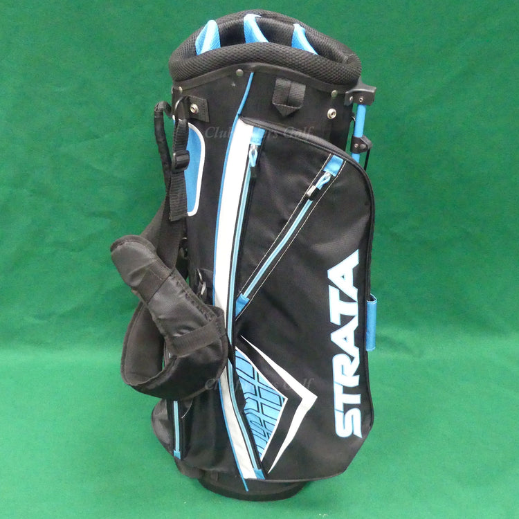 Callaway Strata Black/Blue/White 7-Way Golf Stand Bag w/ Raincover
