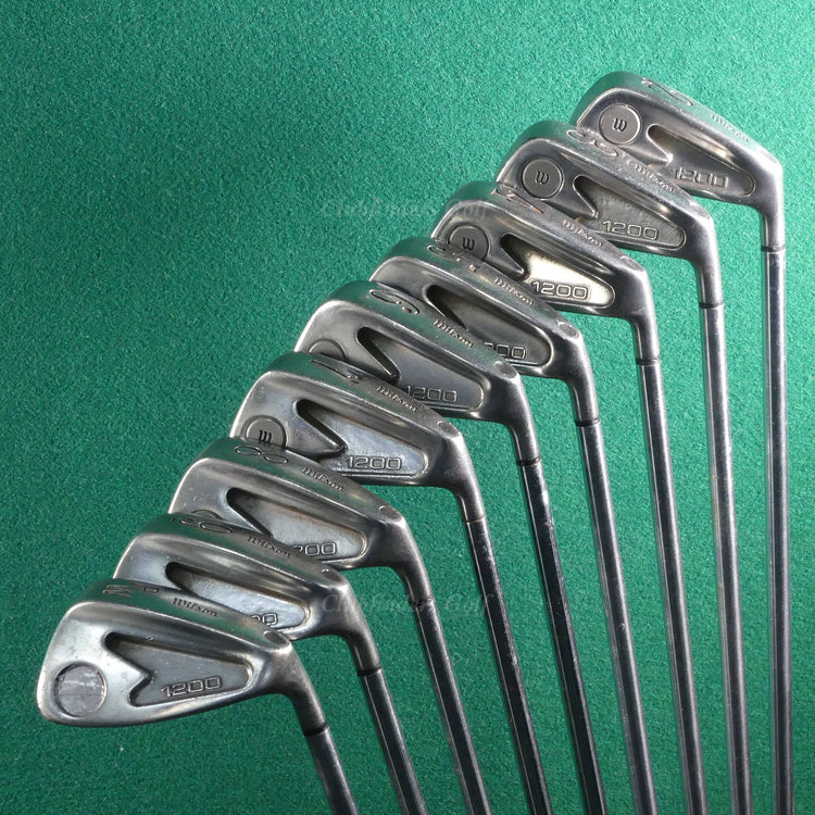 VINTAGE Wilson 1200 / 1200 LT 2-PW, SW Iron Set Factory TT Steel Regular *READ*