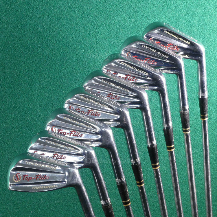 Spalding 1963 Top Flite Professional Synchro-Dyned 2-PW Iron Set Steel Medium