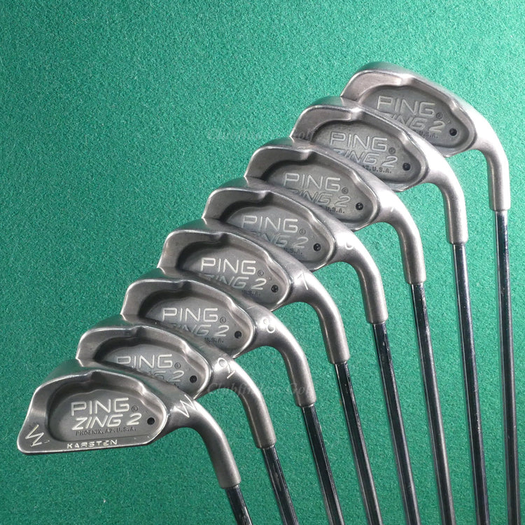 Ping Zing 2 Black Dot 3-PW Iron Set Karsten JZ Steel Stiff *READ*