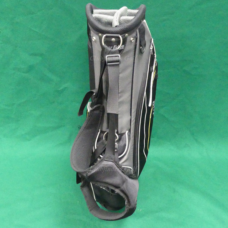 JUNIOR Tour Edge TE-200 Varsity Black/Grey/Yellow 6-Way Stand Bag w/ Raincover