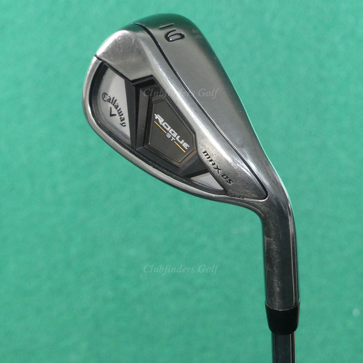 Callaway Rogue ST MAX OS Single 9 Iron True Temper Elevate MPH 85 Steel Regular