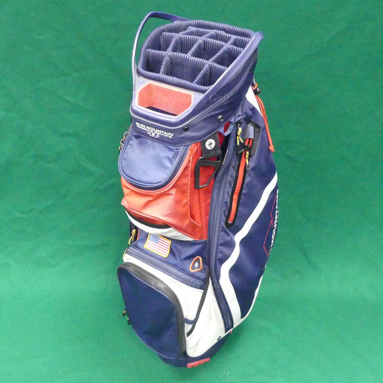 Sun Mountain Maverick 14-Way USA Blue/White/Red Golf Cart Bag w/ Raincover