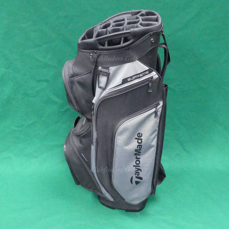 TaylorMade TM20 Supreme Black/Grey 15-Way Golf Cart Bag w/ Raincover