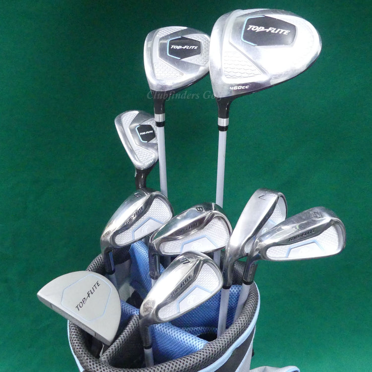 NEW LH Lady Top Flite 9-Piece Complete Golf Club Set w/ Stand Bag *READ*