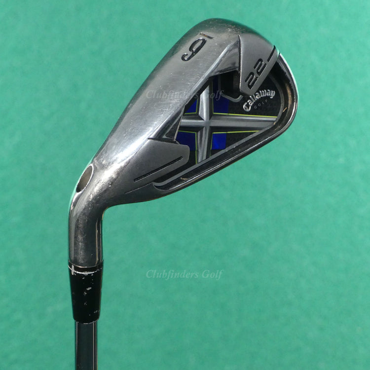 LH Callaway X-22 Single 6 Iron Factory True Temper Steel Uniflex DEMO FITTING